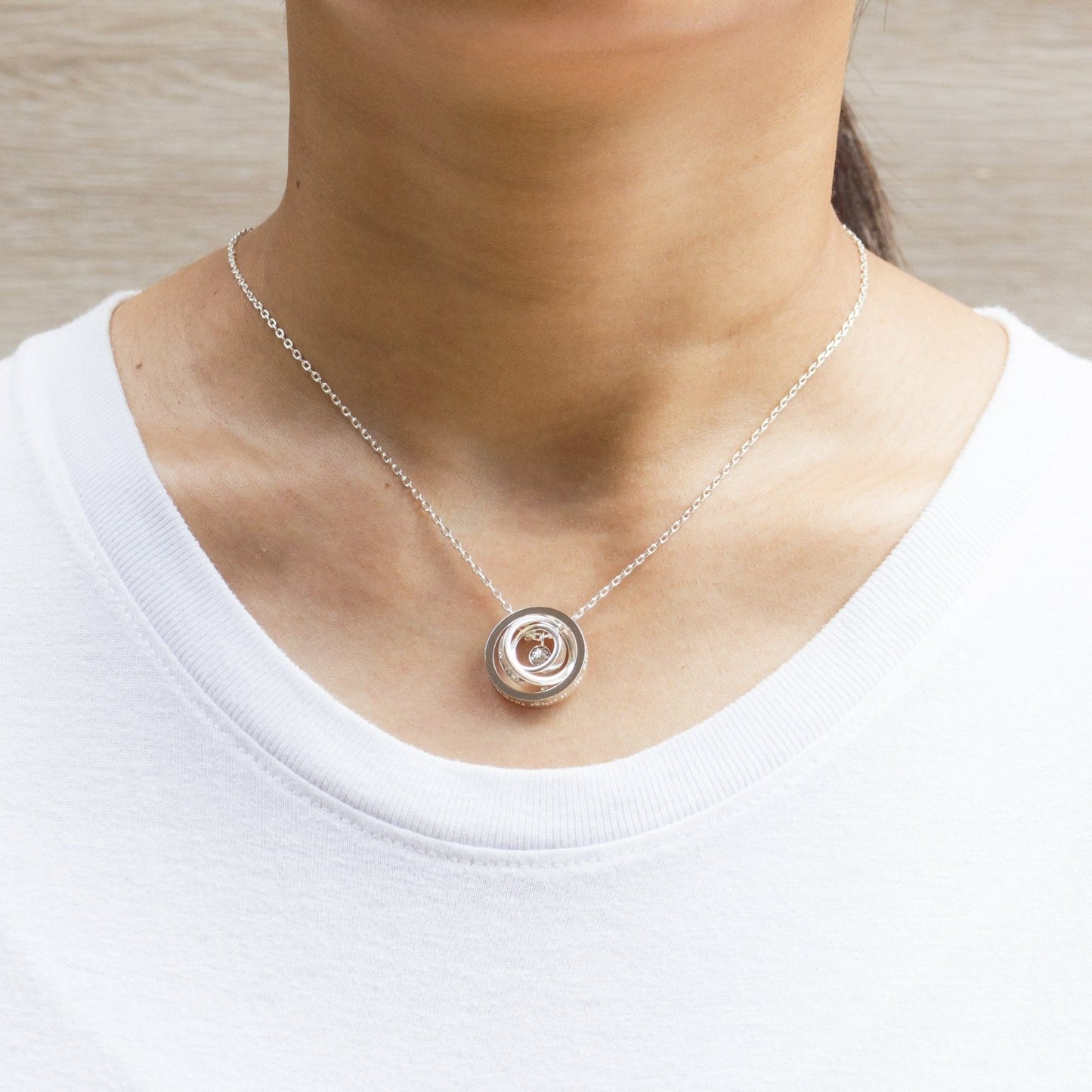 Silver Plated Always My Mother Quote Necklace Created with Zircondia® Crystals