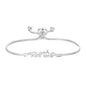 Silver Plated Auntie Bracelet Created with Zircondia® Crystals