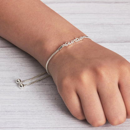 Silver Plated Auntie Bracelet Created with Zircondia® Crystals