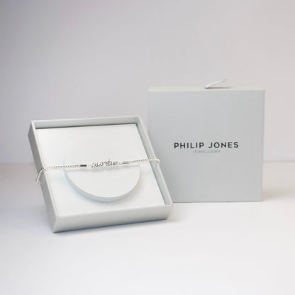 Silver Plated Auntie Bracelet Created with Zircondia® Crystals with Gift Box