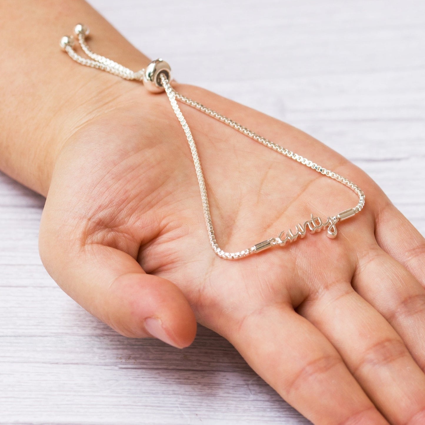 Silver Plated Aunty Bracelet Created with Zircondia® Crystals