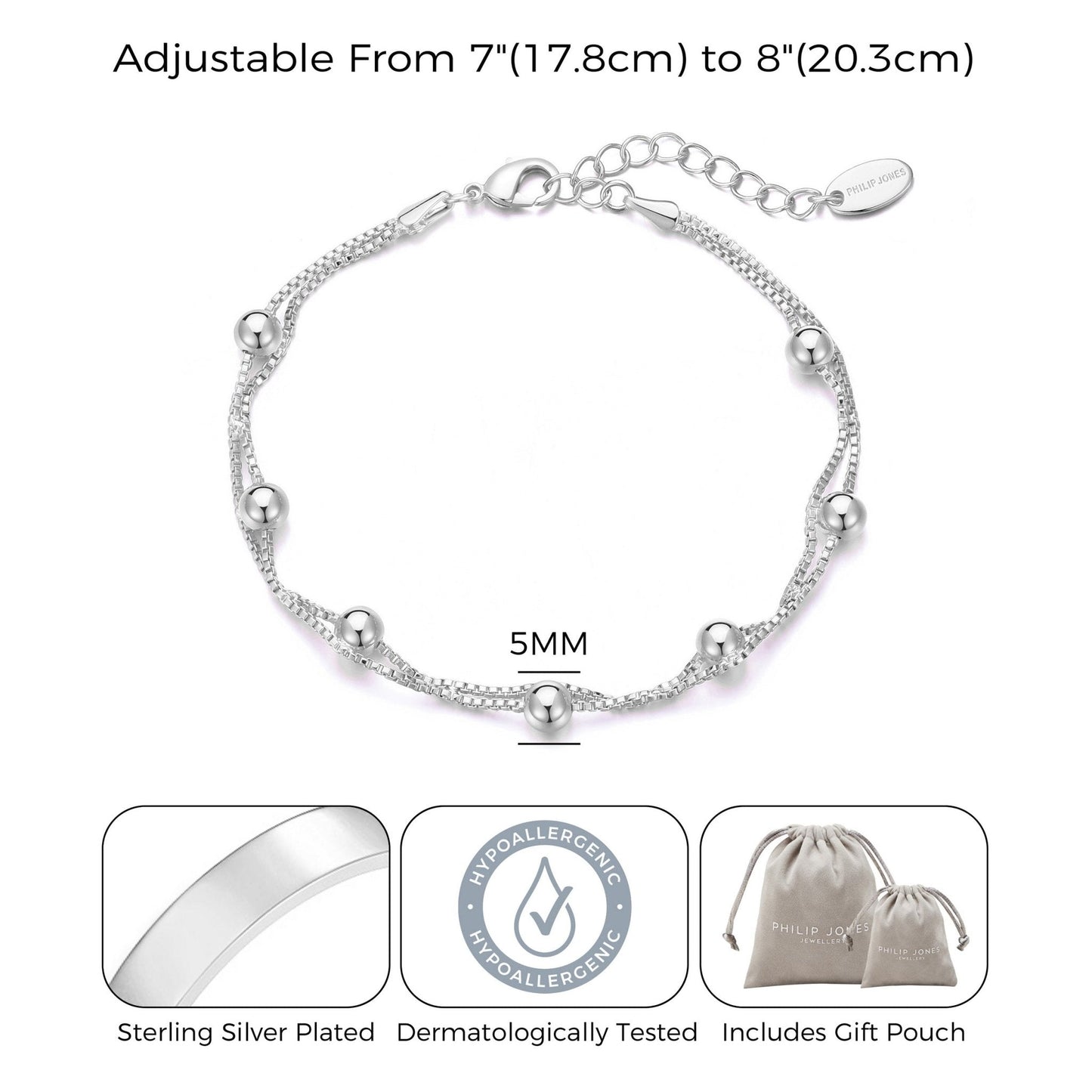 Silver Plated Ball Bracelet