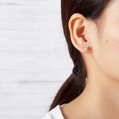 Silver Plated Ball Stud Earrings