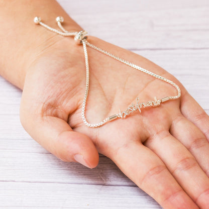 Silver Plated Best Friend Bracelet Created with Zircondia® Crystals