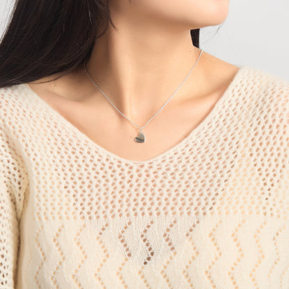Silver Plated Big Sister and Little Sister Necklace Set