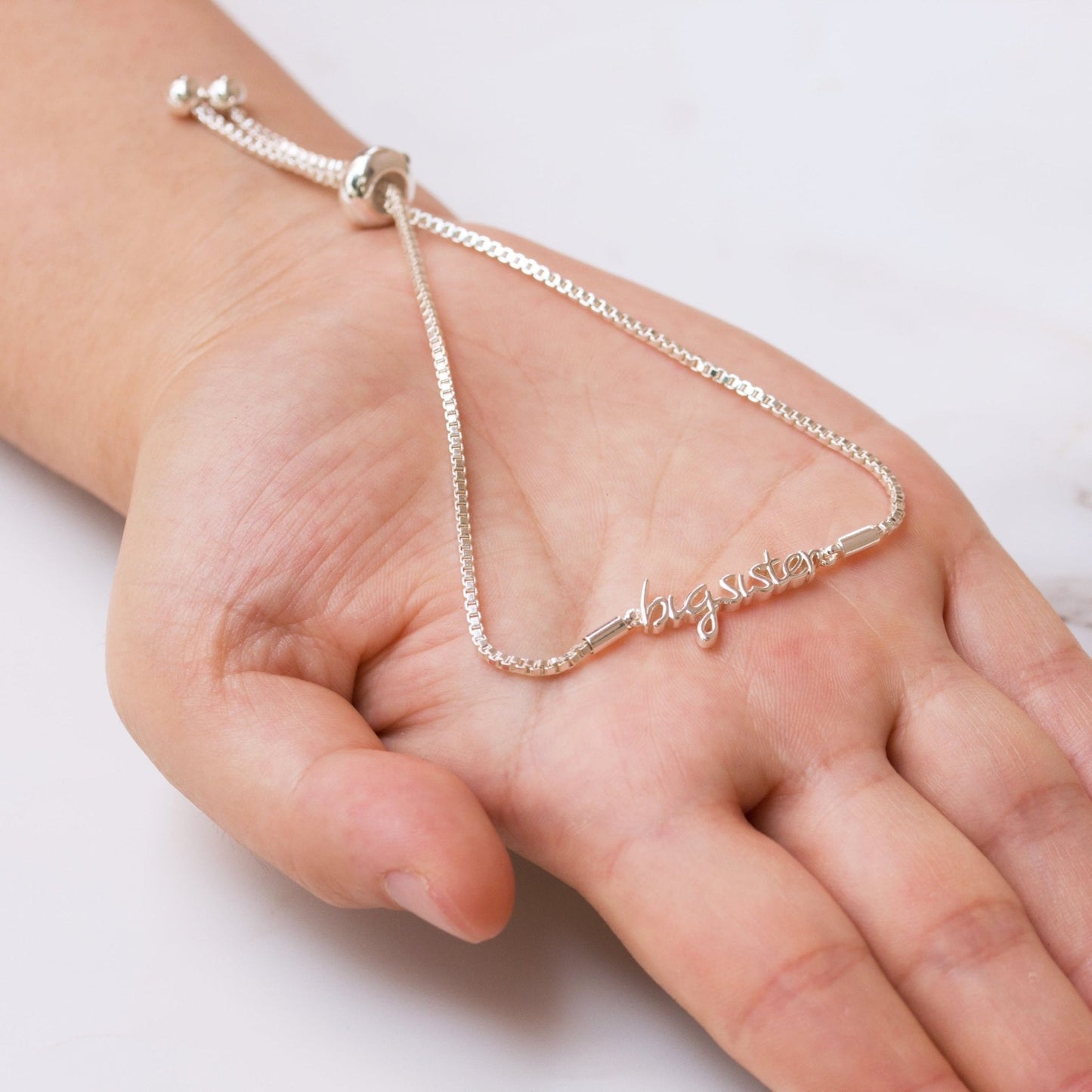 Silver Plated Big Sister Bracelet Created with Zircondia® Crystals