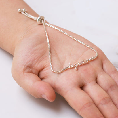 Silver Plated Big Sister Bracelet Created with Zircondia® Crystals