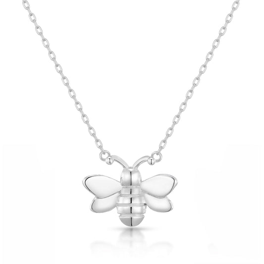 Silver Plated Bumble Bee Necklace