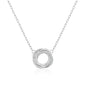 Silver Plated Circle Knot Necklace Created with Zircondia® Crystals
