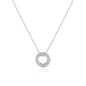 Silver Plated Circle of Life Necklace Created with Zircondia® Crystals