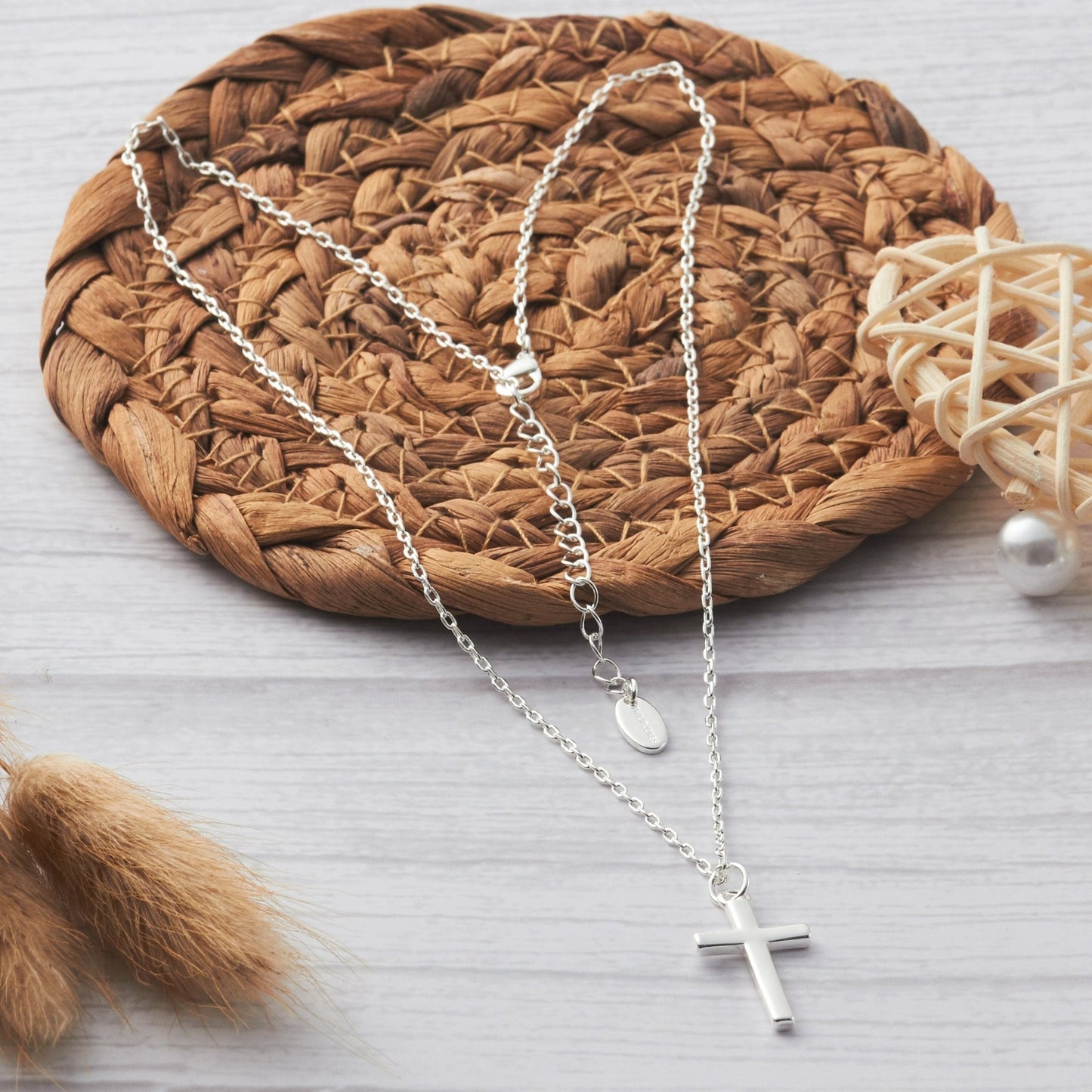 Silver Plated Cross Necklace