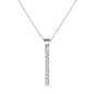 Silver Plated Crystal Bar Drop Necklace Created with Zircondia® Crystals