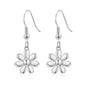 Silver Plated Daisy Drop Earrings