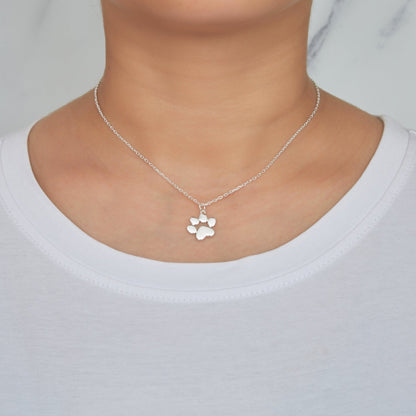 Silver Plated Dog Paw Necklace