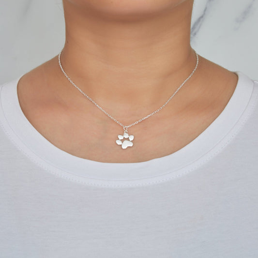 Silver Plated Dog Paw Necklace