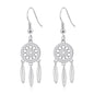 Silver Plated Dream Catcher Drop Earrings Created with Zircondia® Crystals