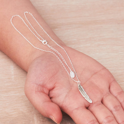 Silver Plated Feather Necklace