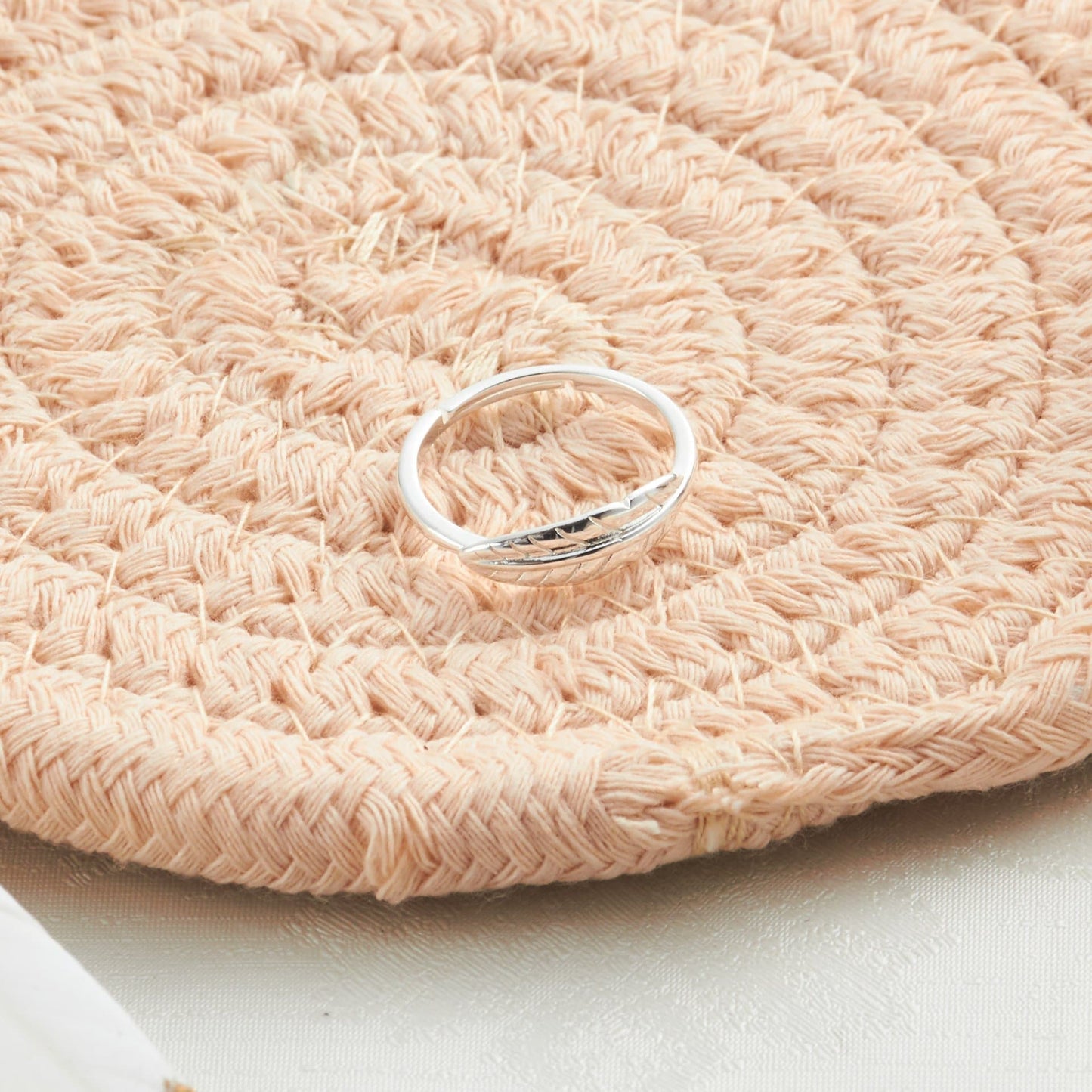 Silver Plated Feather Ring