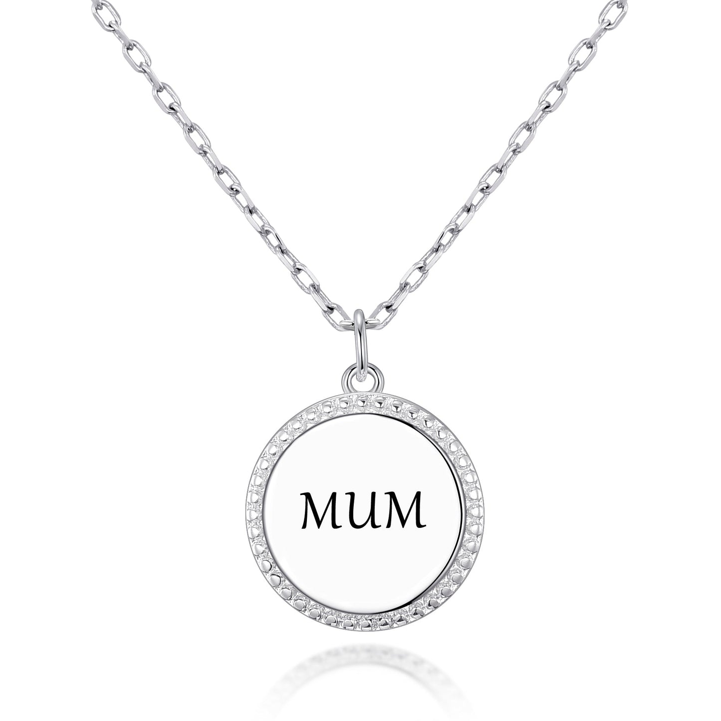 Silver Plated Filigree Disc Mum Necklace