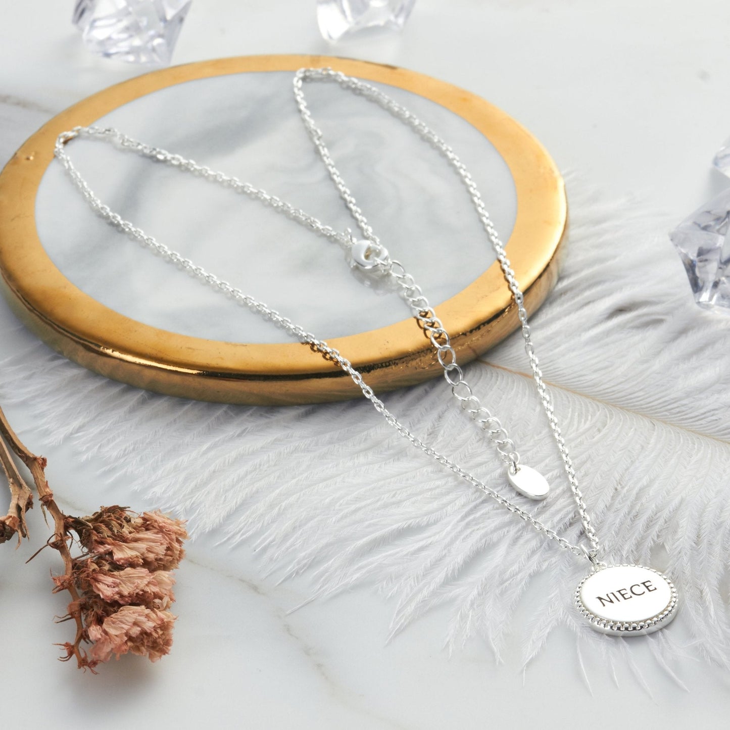 Silver Plated Filigree Disc Niece Necklace