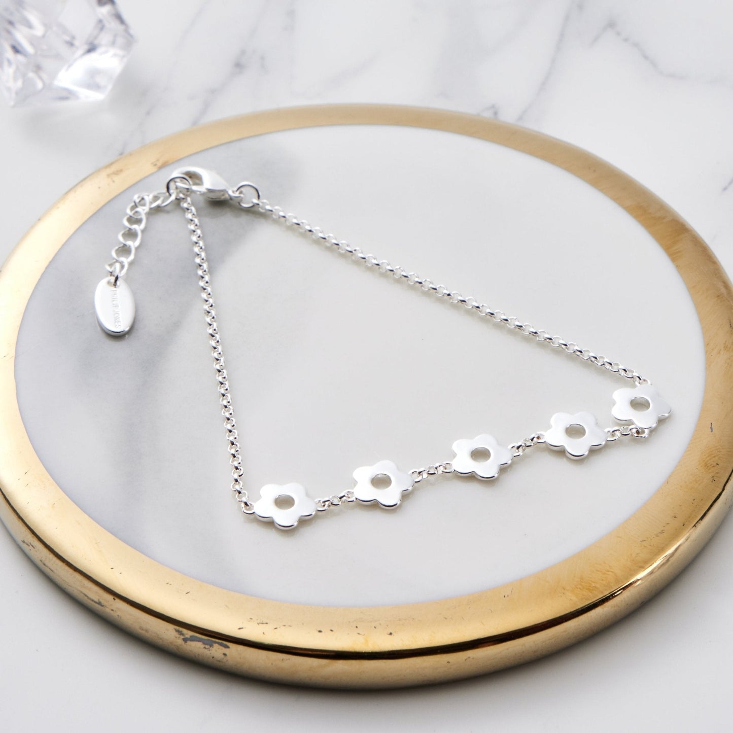 Silver Plated Flower Bracelet