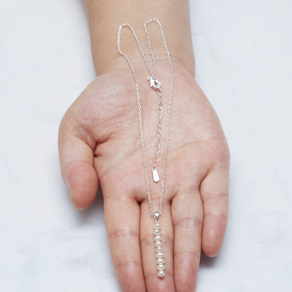 Silver Plated Freshwater Pearl Drop Necklace