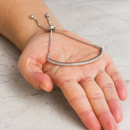 Silver Plated Friendship Set Created with Zircondia® Crystals