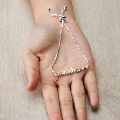 Silver Plated Grandma Bracelet Created with Zircondia® Crystals