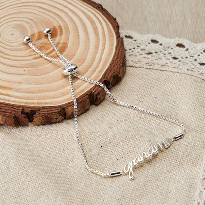 Silver Plated Grandma Bracelet Created with Zircondia® Crystals