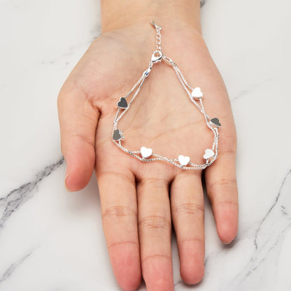 Silver Plated Heart Bracelet