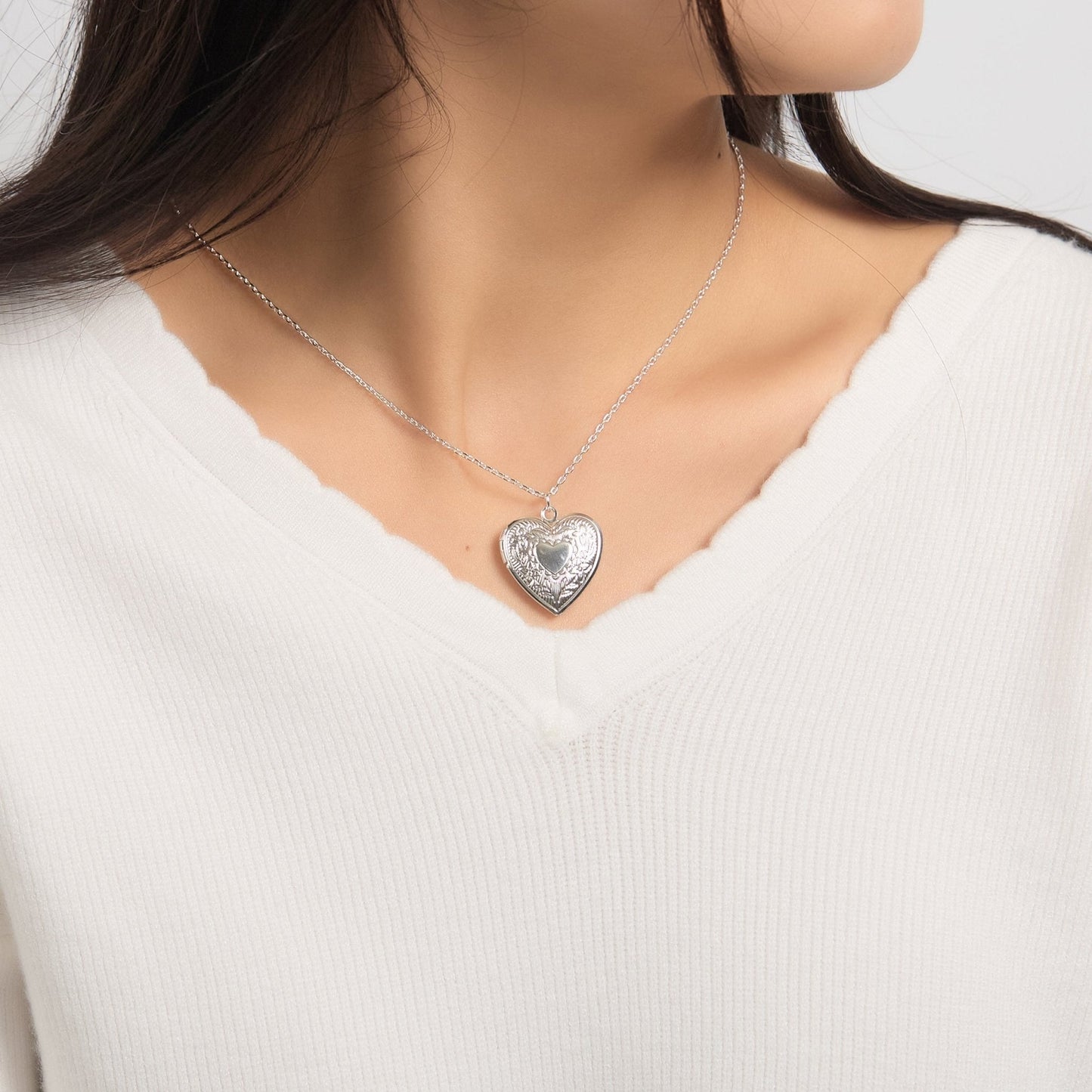 Silver Plated Heart Locket