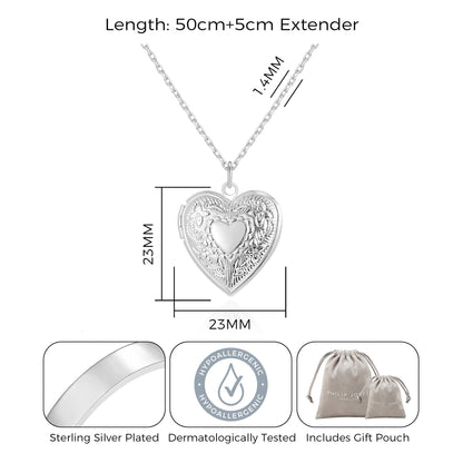 Silver Plated Heart Locket