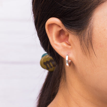 Silver Plated Hoop Earrings