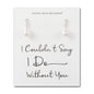 Silver Plated I Couldn't Say I Do Without You Infinity Pearl Drop Bridal Earrings with Zircondia® Crystals