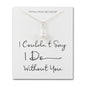 Silver Plated I Couldn't Say I Do Without You Infinity Pearl Bridal Drop Necklace with Zircondia® Crystals