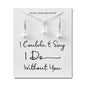 Silver Plated I Couldn't Say I Do Without You Pearl Drop Bridal Set Created with Zircondia® Crystals