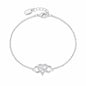 Silver Plated Infinity Heart Bracelet Created with Zircondia® Crystals