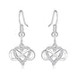 Silver Plated Infinity Heart Drop Earrings Created with Zircondia® Crystals