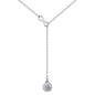 Silver Plated Infinity Lariat Necklace Created with Zircondia® Crystals