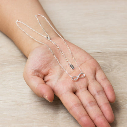 Silver Plated Infinity Pendant Necklace Created with Zircondia® Crystals