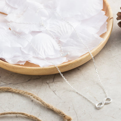 Silver Plated Infinity Pendant Necklace Created with Zircondia® Crystals