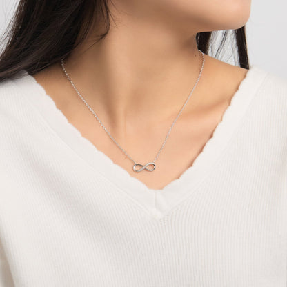 Silver Plated Infinity Pendant Necklace Created with Zircondia® Crystals