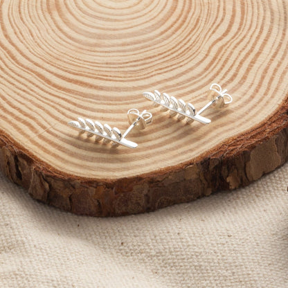 Silver Plated Leaf Earrings