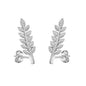 Silver Plated Leaf Earrings