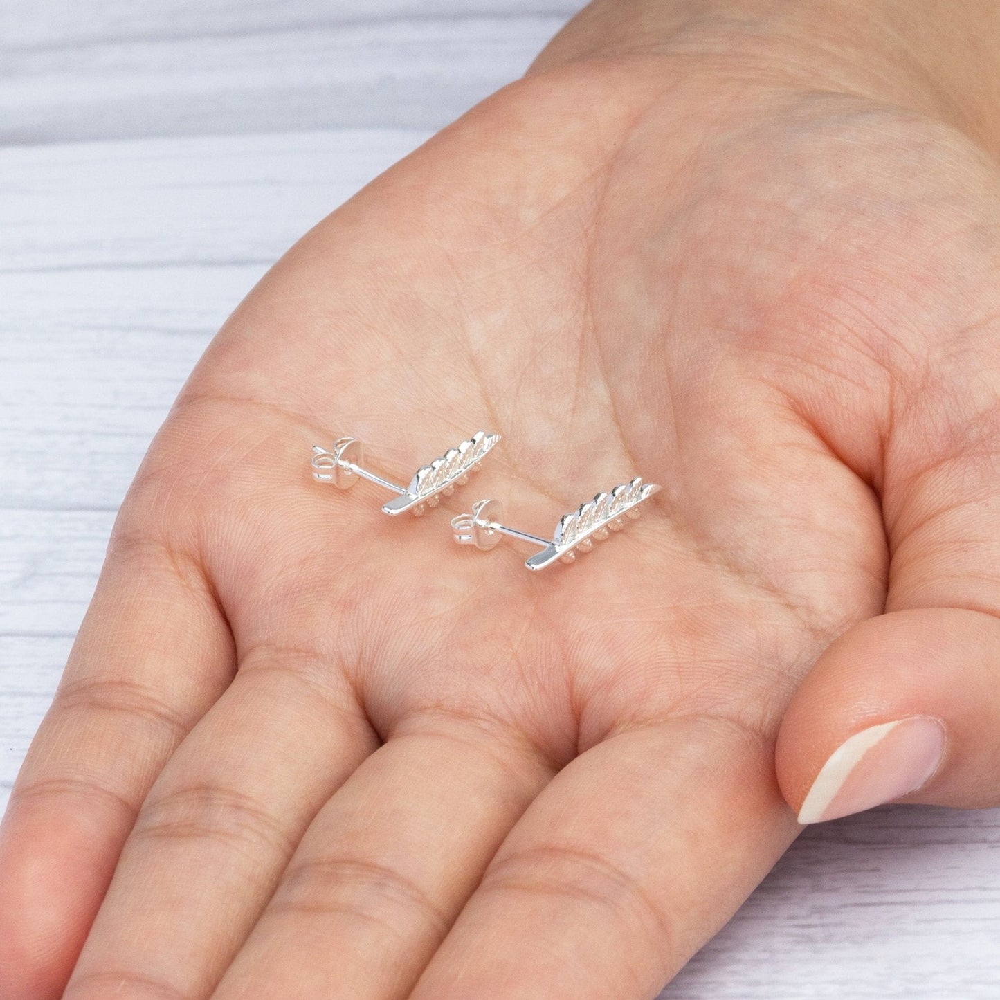 Silver Plated Leaf Earrings