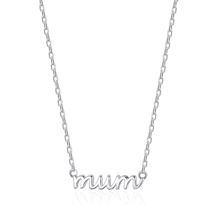 Silver Plated Mum Necklace