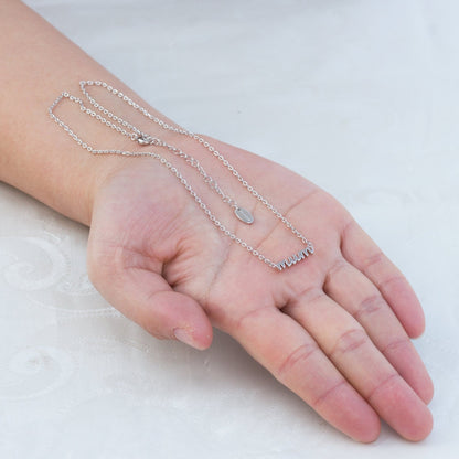 Silver Plated Mum Necklace