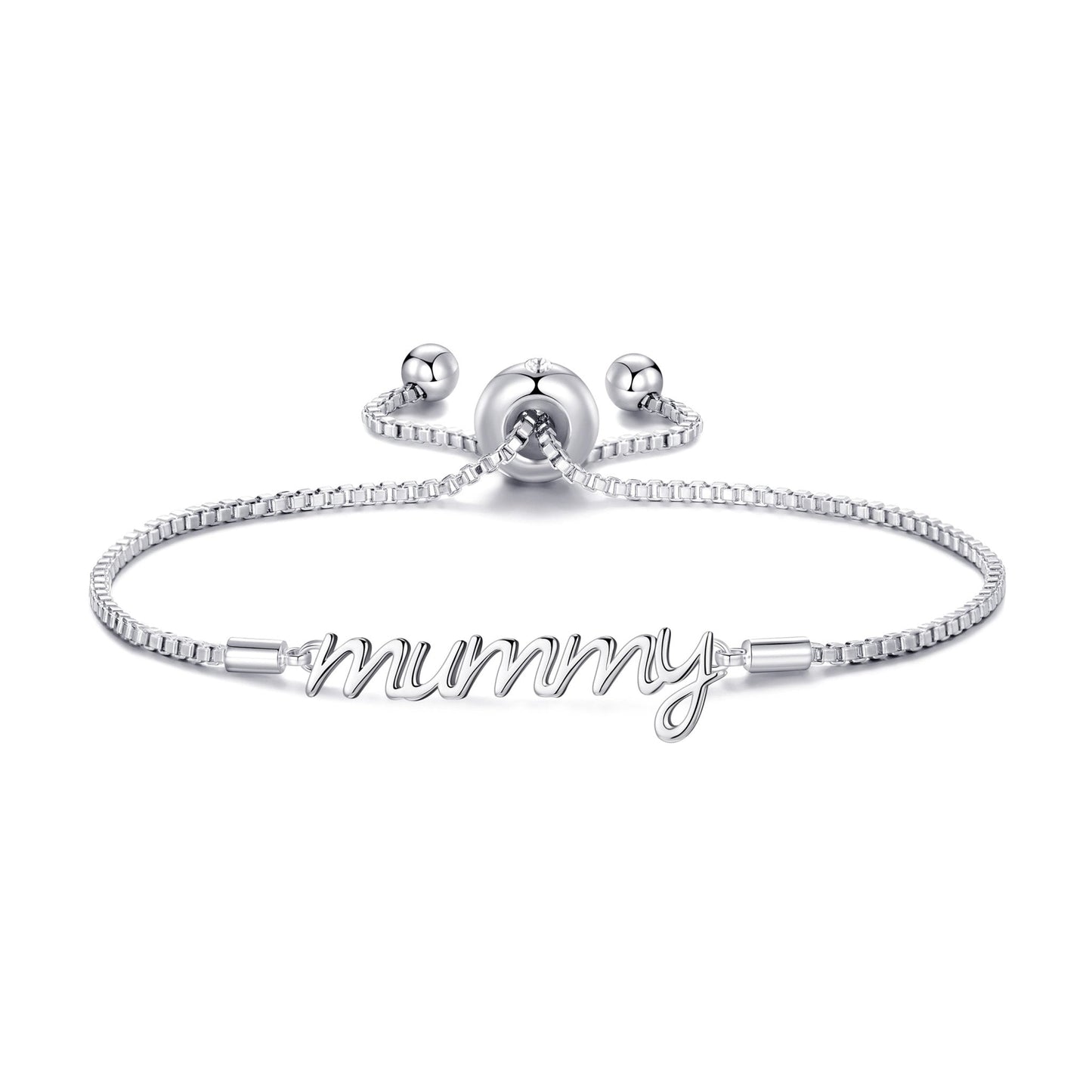 Silver Plated Mummy Bracelet Created with Zircondia® Crystals