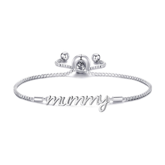 Silver Plated Mummy Bracelet Created with Zircondia® Crystals