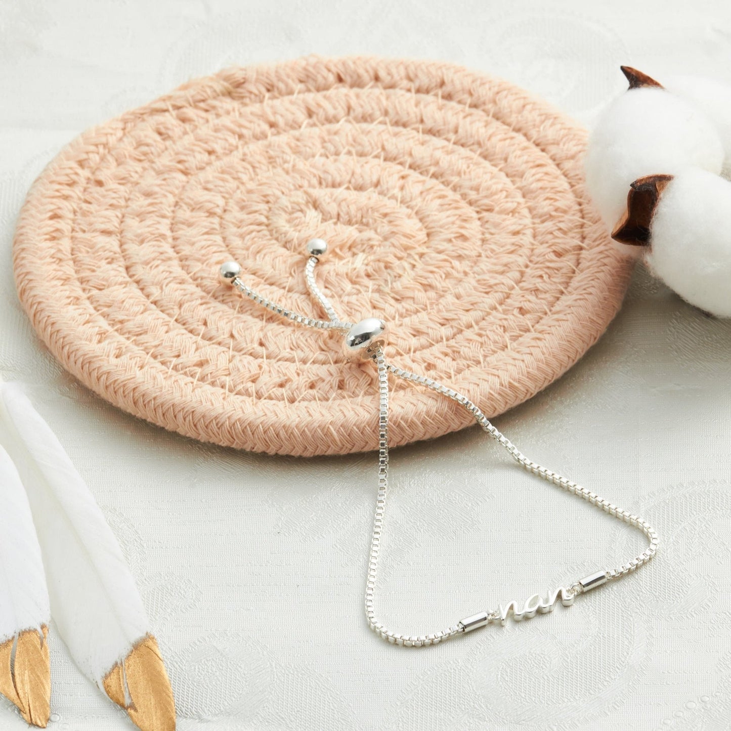 Silver Plated Nan Bracelet Created with Zircondia® Crystals with Gift Box